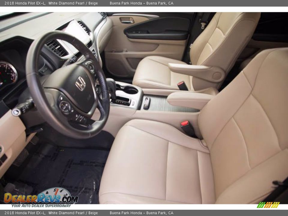 Beige Interior - 2018 Honda Pilot EX-L Photo #3