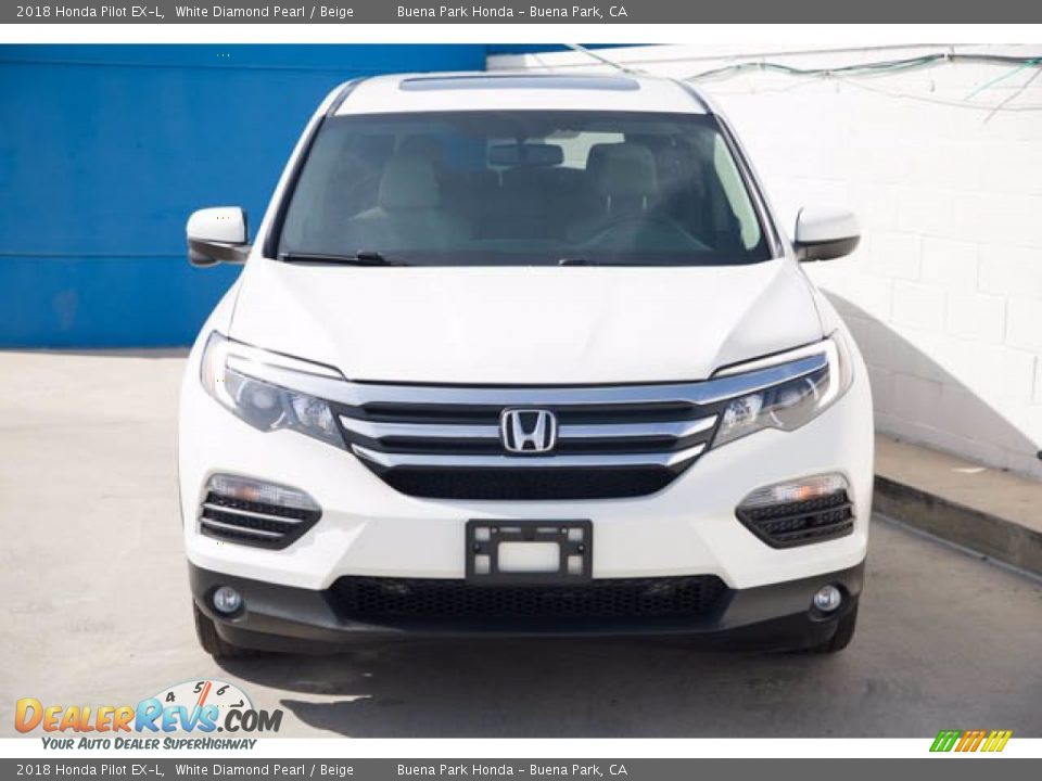 2018 Honda Pilot EX-L White Diamond Pearl / Beige Photo #7