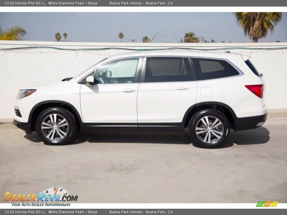 White Diamond Pearl 2018 Honda Pilot EX-L Photo #8