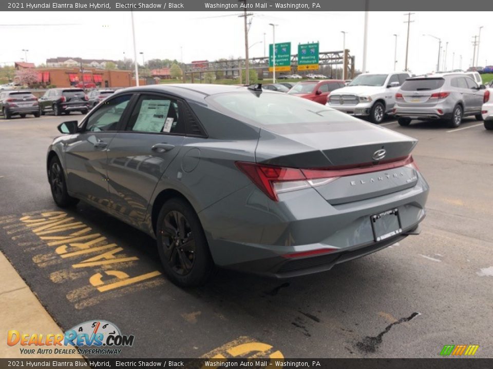 2021 Hyundai Elantra Blue Hybrid Electric Shadow / Black Photo #3