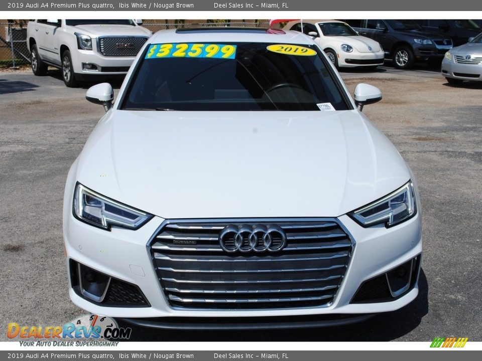 2019 Audi A4 Premium Plus quattro Ibis White / Nougat Brown Photo #3