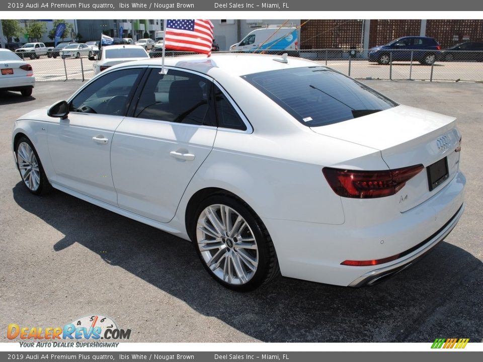 2019 Audi A4 Premium Plus quattro Ibis White / Nougat Brown Photo #5