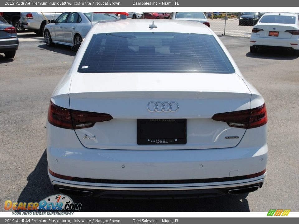 2019 Audi A4 Premium Plus quattro Ibis White / Nougat Brown Photo #6