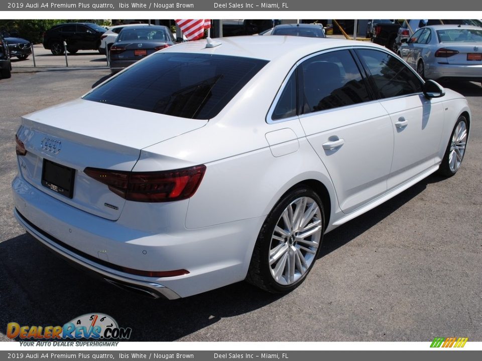 2019 Audi A4 Premium Plus quattro Ibis White / Nougat Brown Photo #7