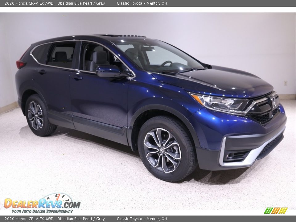 2020 Honda CR-V EX AWD Obsidian Blue Pearl / Gray Photo #1
