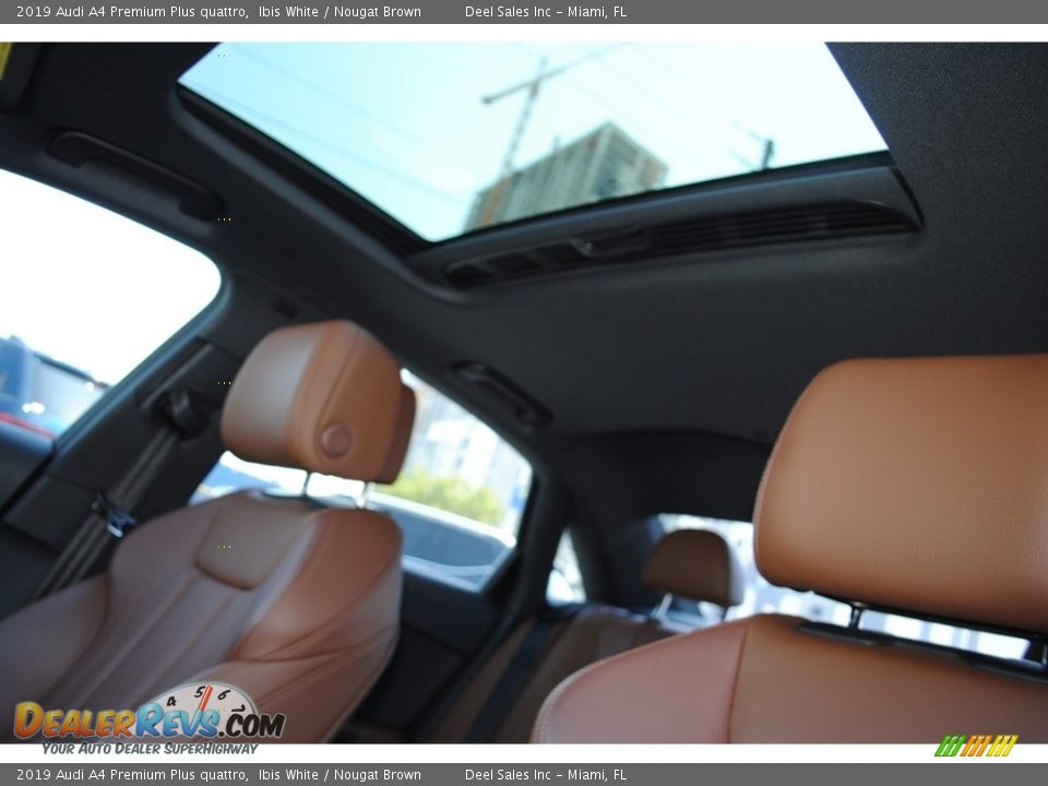2019 Audi A4 Premium Plus quattro Ibis White / Nougat Brown Photo #12
