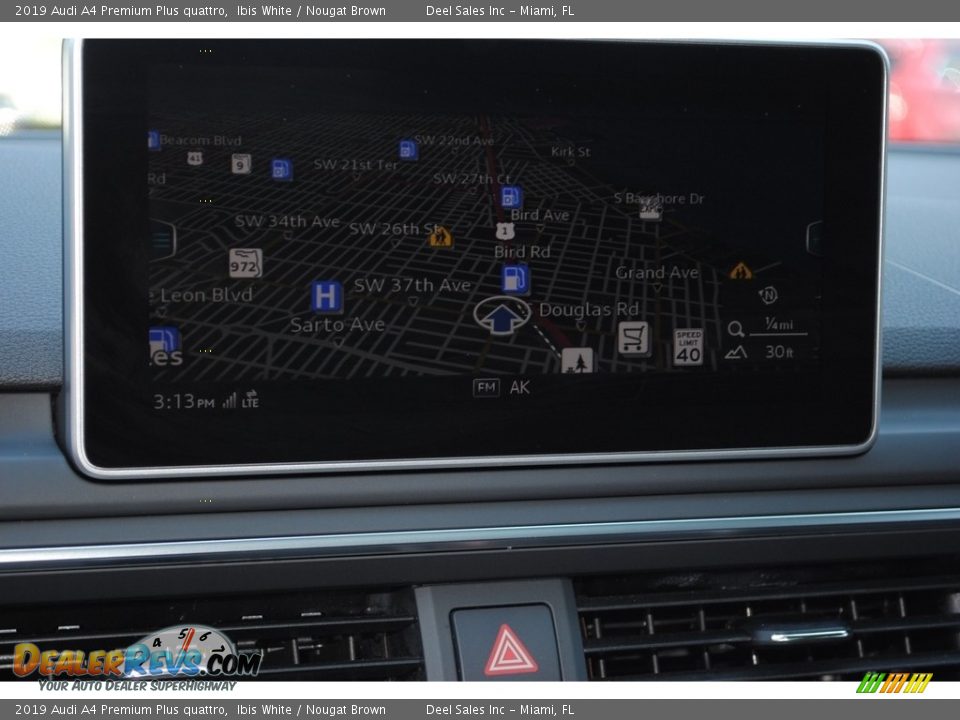 2019 Audi A4 Premium Plus quattro Ibis White / Nougat Brown Photo #13