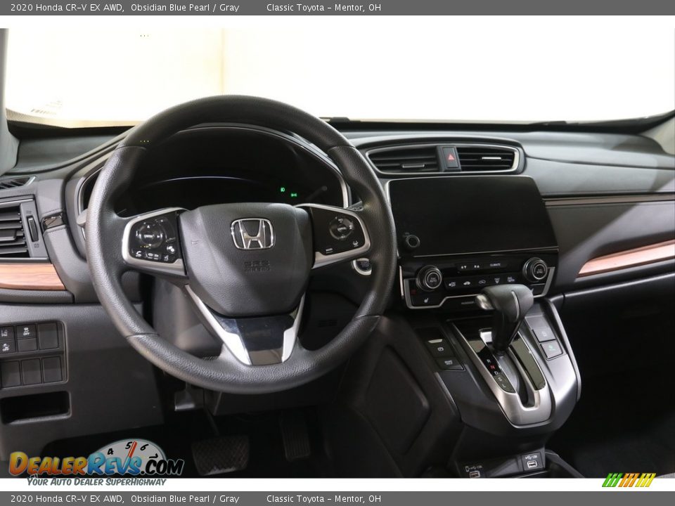 2020 Honda CR-V EX AWD Obsidian Blue Pearl / Gray Photo #6