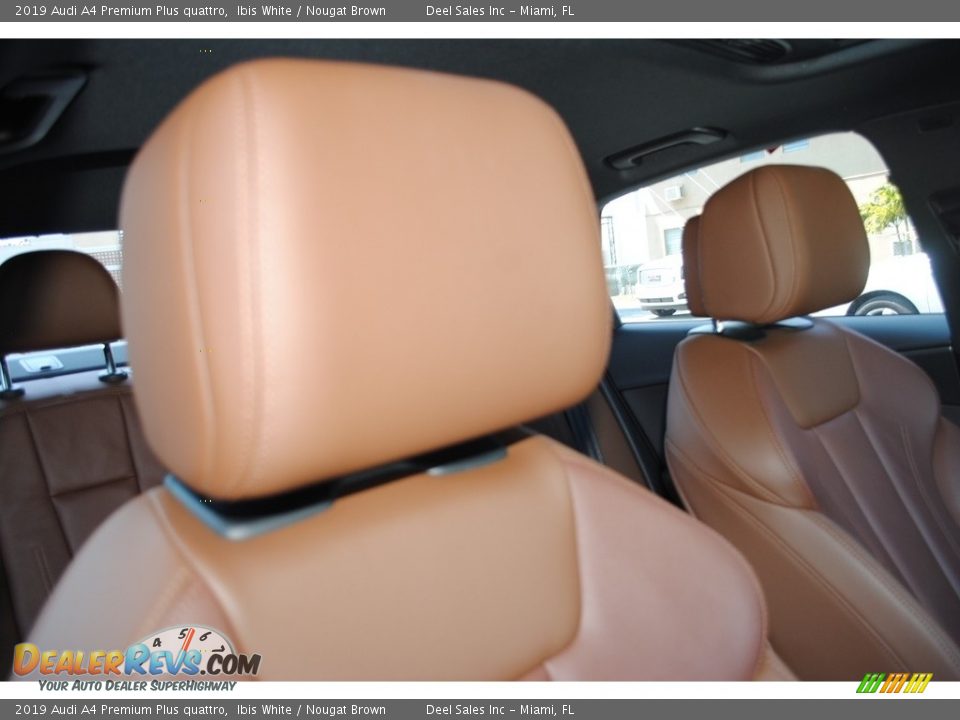 2019 Audi A4 Premium Plus quattro Ibis White / Nougat Brown Photo #16