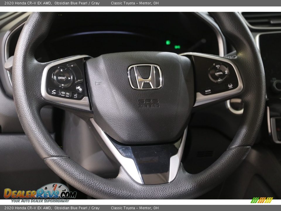 2020 Honda CR-V EX AWD Obsidian Blue Pearl / Gray Photo #7