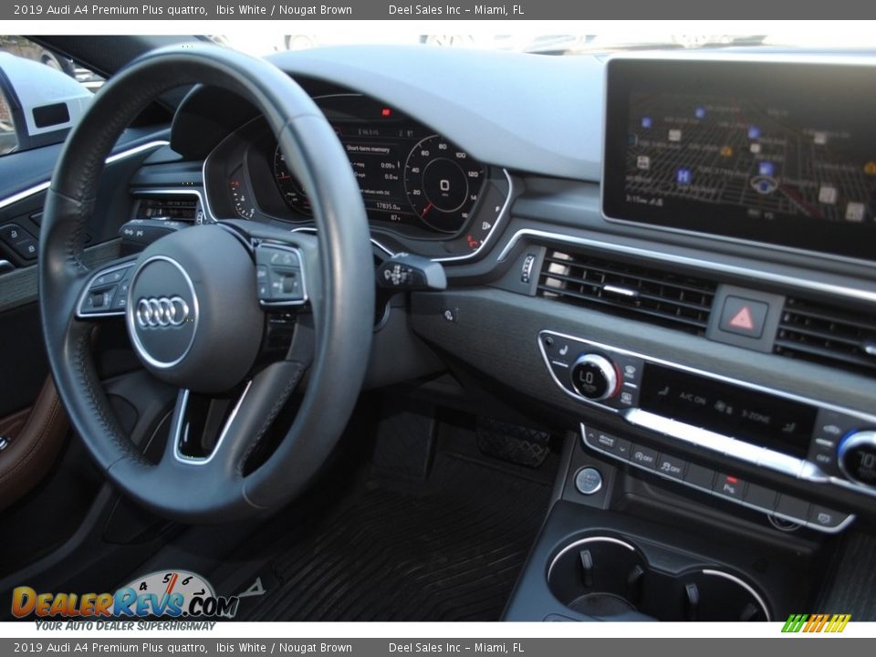 2019 Audi A4 Premium Plus quattro Ibis White / Nougat Brown Photo #17