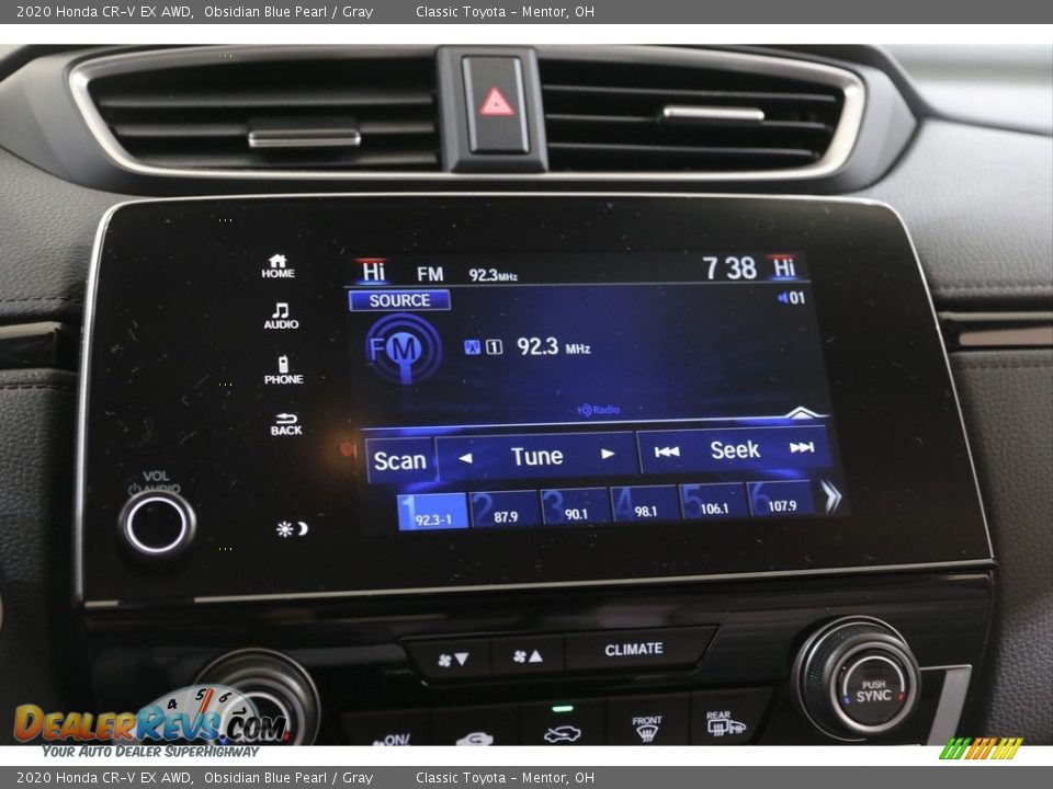 2020 Honda CR-V EX AWD Obsidian Blue Pearl / Gray Photo #11