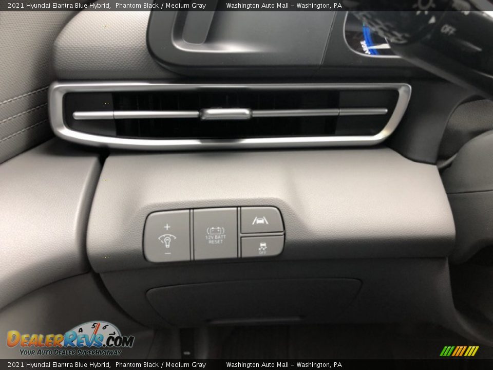 2021 Hyundai Elantra Blue Hybrid Phantom Black / Medium Gray Photo #13
