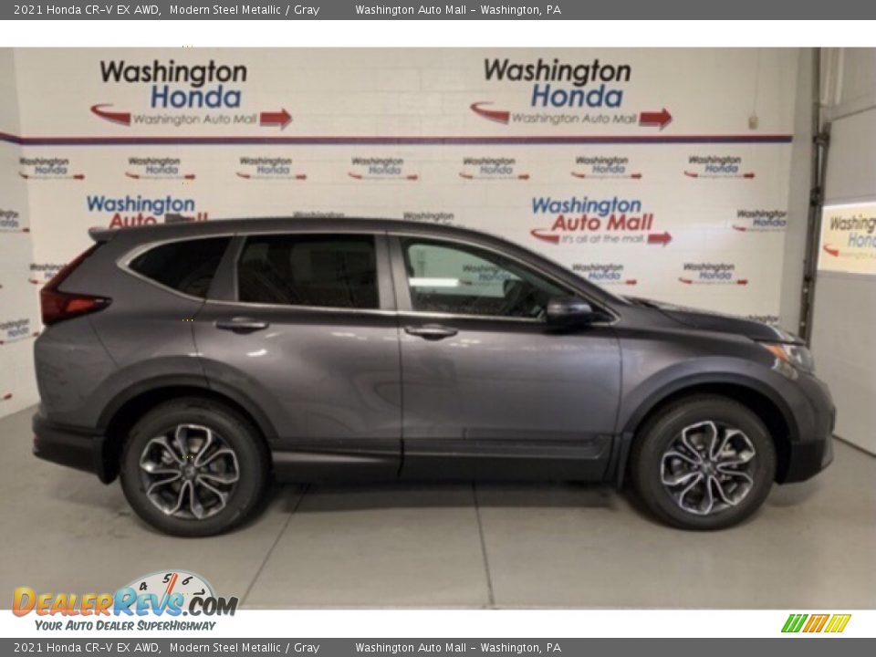 2021 Honda CR-V EX AWD Modern Steel Metallic / Gray Photo #1