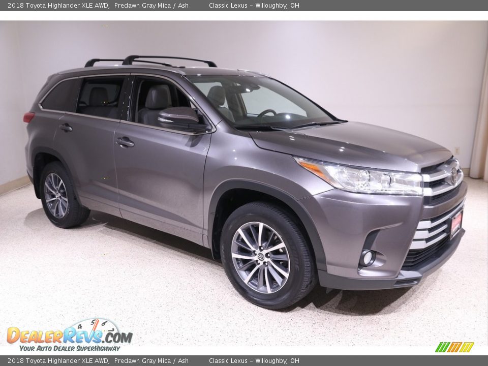 2018 Toyota Highlander XLE AWD Predawn Gray Mica / Ash Photo #1