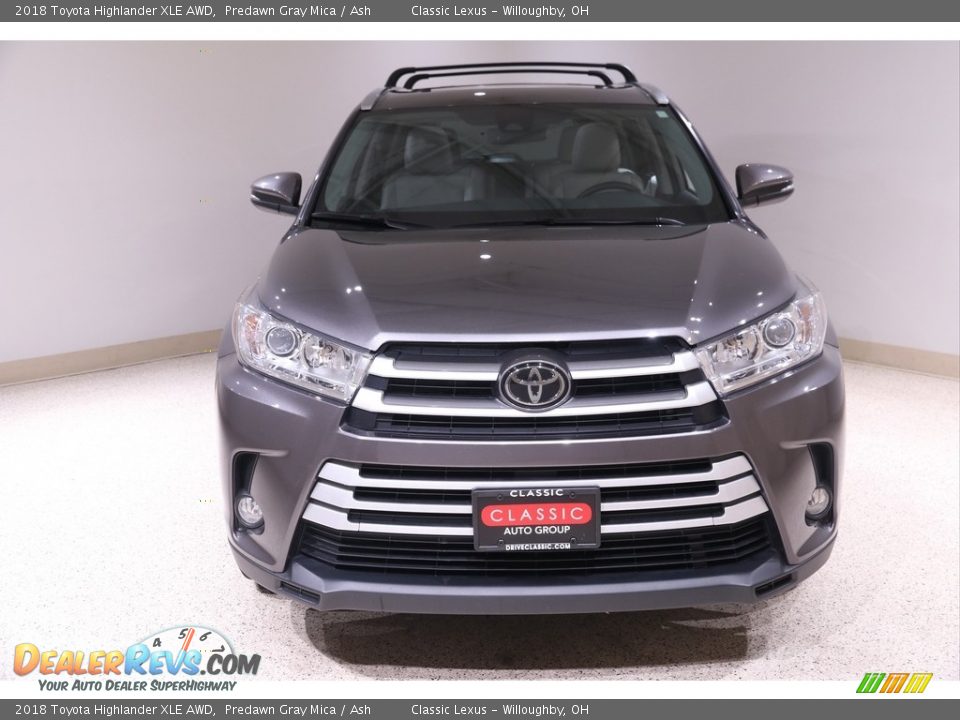 2018 Toyota Highlander XLE AWD Predawn Gray Mica / Ash Photo #2