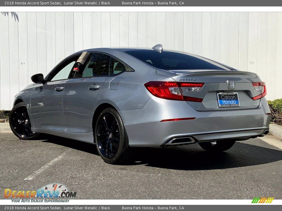 2018 Honda Accord Sport Sedan Lunar Silver Metallic / Black Photo #12