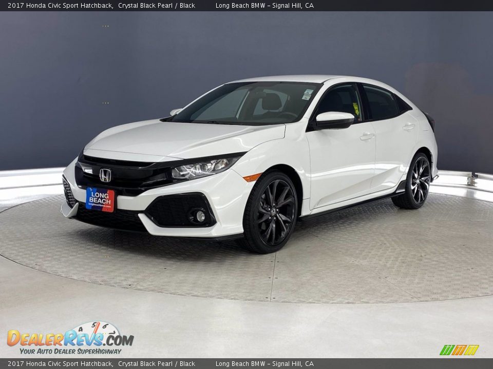 2017 Honda Civic Sport Hatchback Crystal Black Pearl / Black Photo #3