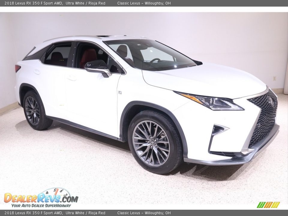 2018 Lexus RX 350 F Sport AWD Ultra White / Rioja Red Photo #1