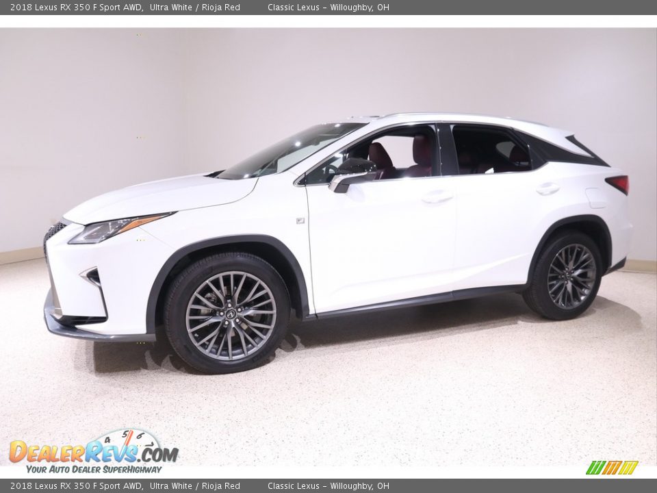 2018 Lexus RX 350 F Sport AWD Ultra White / Rioja Red Photo #3