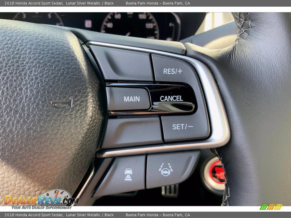 2018 Honda Accord Sport Sedan Lunar Silver Metallic / Black Photo #21