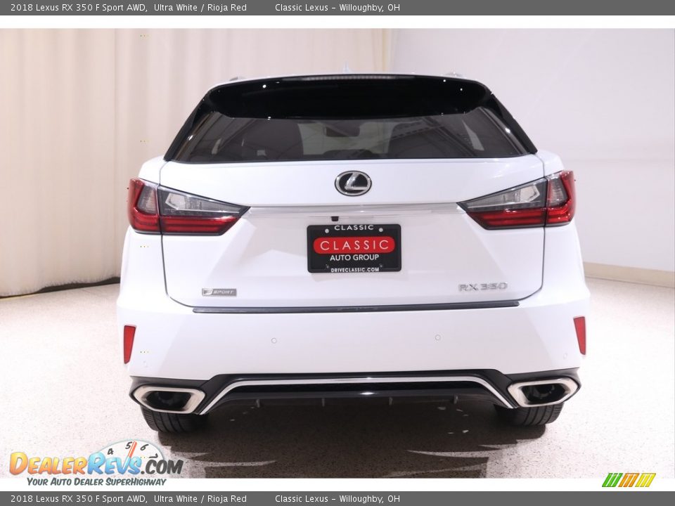 2018 Lexus RX 350 F Sport AWD Ultra White / Rioja Red Photo #19