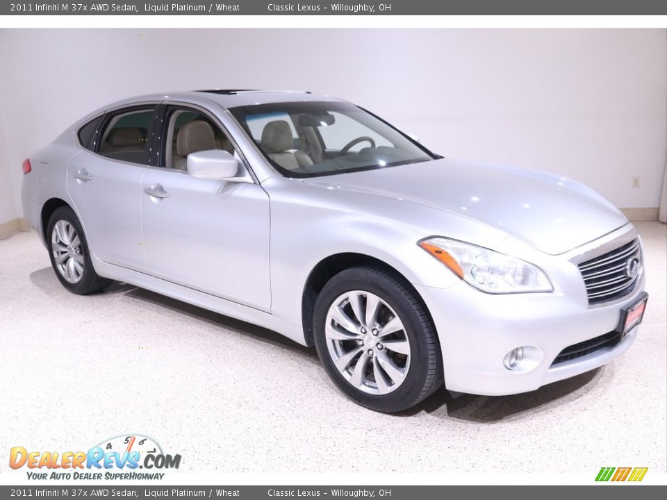 2011 Infiniti M 37x AWD Sedan Liquid Platinum / Wheat Photo #1