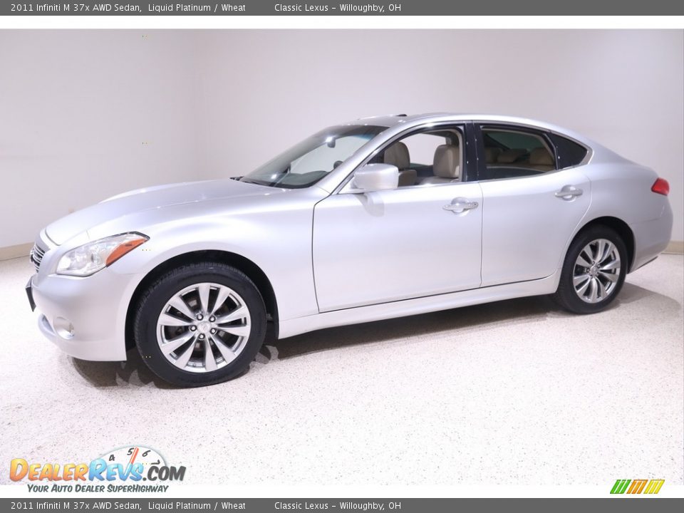 2011 Infiniti M 37x AWD Sedan Liquid Platinum / Wheat Photo #3