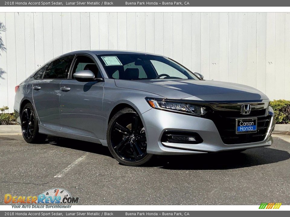 2018 Honda Accord Sport Sedan Lunar Silver Metallic / Black Photo #36