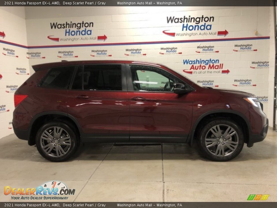 2021 Honda Passport EX-L AWD Deep Scarlet Pearl / Gray Photo #1