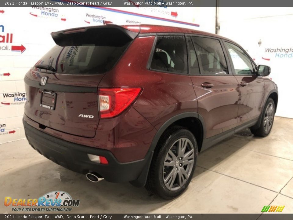 2021 Honda Passport EX-L AWD Deep Scarlet Pearl / Gray Photo #3