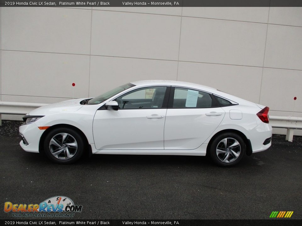 2019 Honda Civic LX Sedan Platinum White Pearl / Black Photo #2