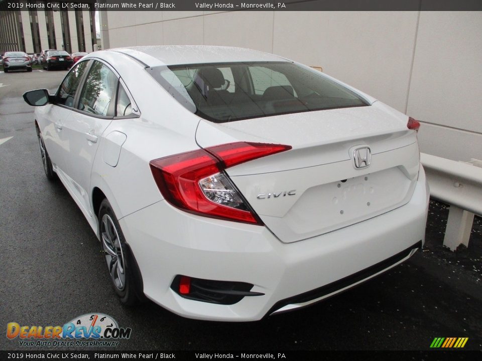 2019 Honda Civic LX Sedan Platinum White Pearl / Black Photo #3