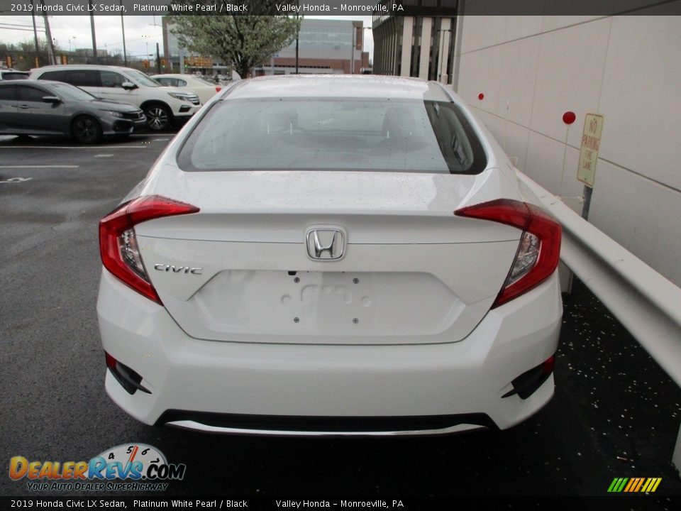 2019 Honda Civic LX Sedan Platinum White Pearl / Black Photo #4