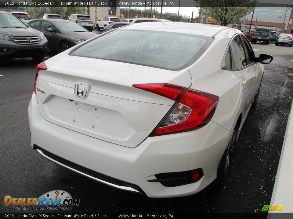 2019 Honda Civic LX Sedan Platinum White Pearl / Black Photo #5