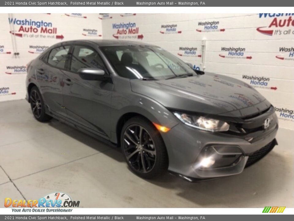2021 Honda Civic Sport Hatchback Polished Metal Metallic / Black Photo #2