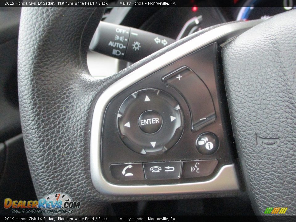 2019 Honda Civic LX Sedan Platinum White Pearl / Black Photo #18