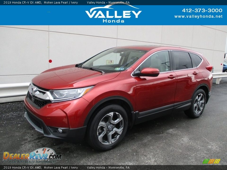 2019 Honda CR-V EX AWD Molten Lava Pearl / Ivory Photo #1