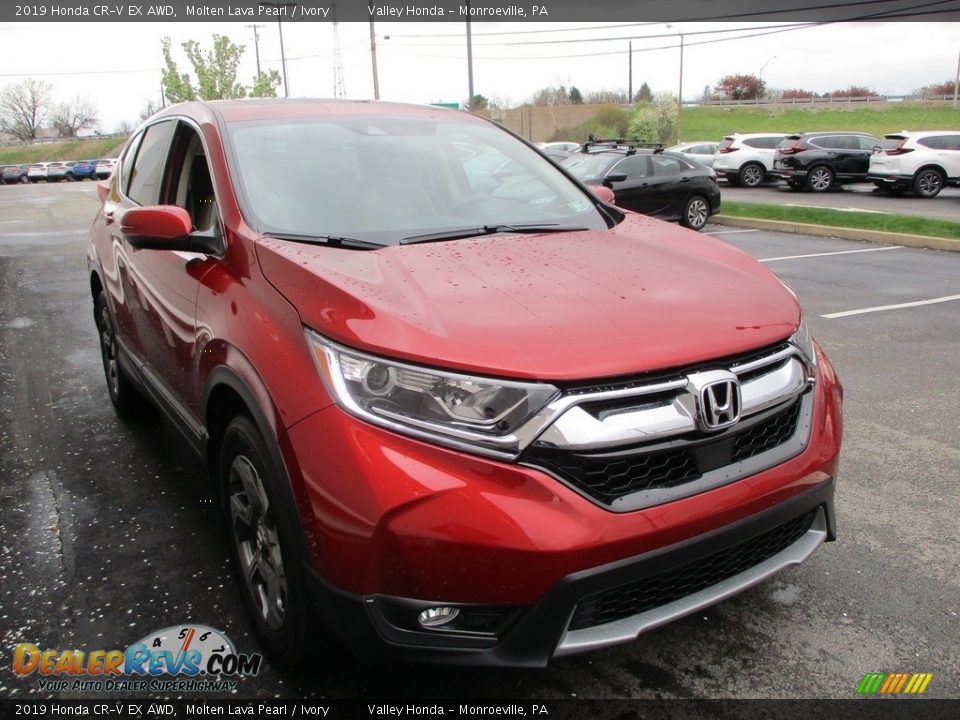 2019 Honda CR-V EX AWD Molten Lava Pearl / Ivory Photo #7