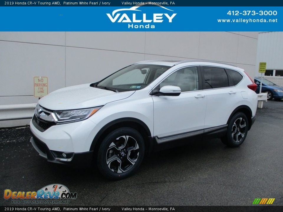 2019 Honda CR-V Touring AWD Platinum White Pearl / Ivory Photo #1