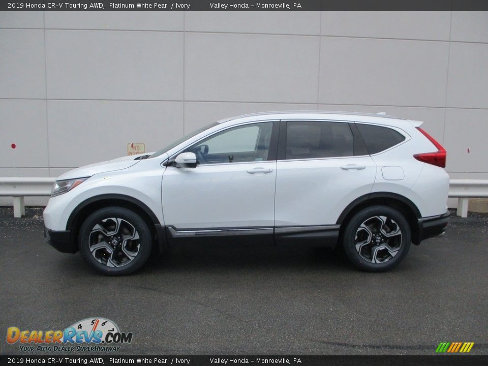 2019 Honda CR-V Touring AWD Platinum White Pearl / Ivory Photo #2