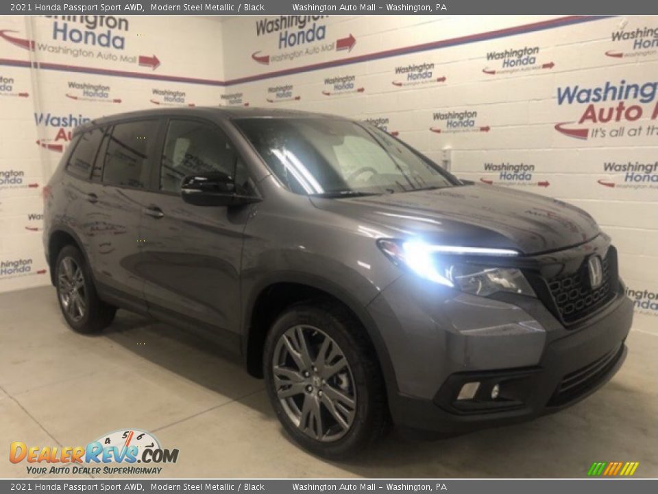 2021 Honda Passport Sport AWD Modern Steel Metallic / Black Photo #2