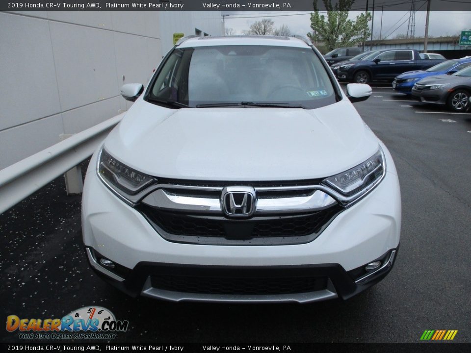 2019 Honda CR-V Touring AWD Platinum White Pearl / Ivory Photo #8