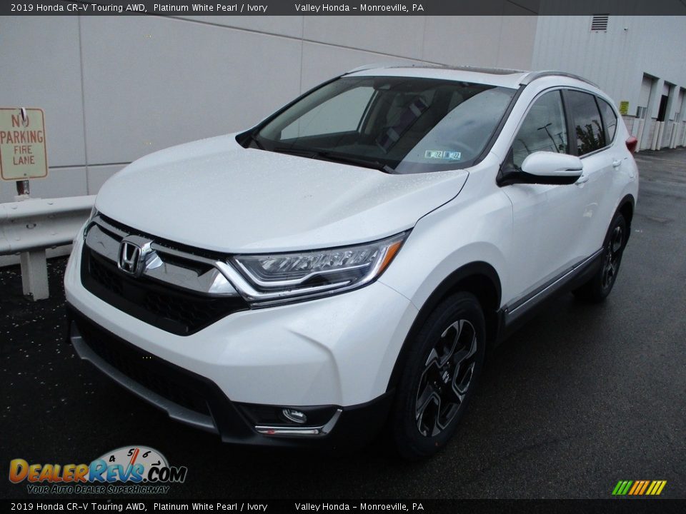 2019 Honda CR-V Touring AWD Platinum White Pearl / Ivory Photo #9