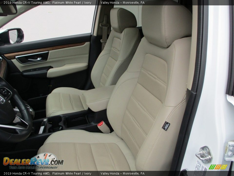 2019 Honda CR-V Touring AWD Platinum White Pearl / Ivory Photo #12