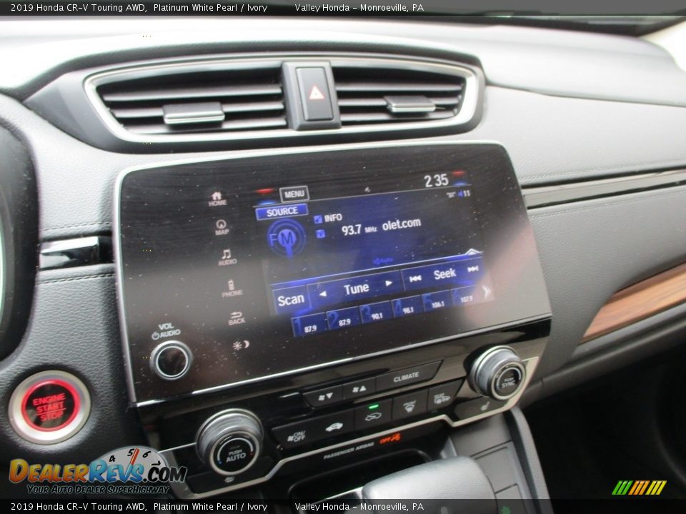 2019 Honda CR-V Touring AWD Platinum White Pearl / Ivory Photo #15