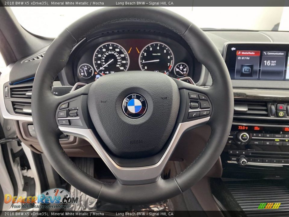 2018 BMW X5 xDrive35i Mineral White Metallic / Mocha Photo #18
