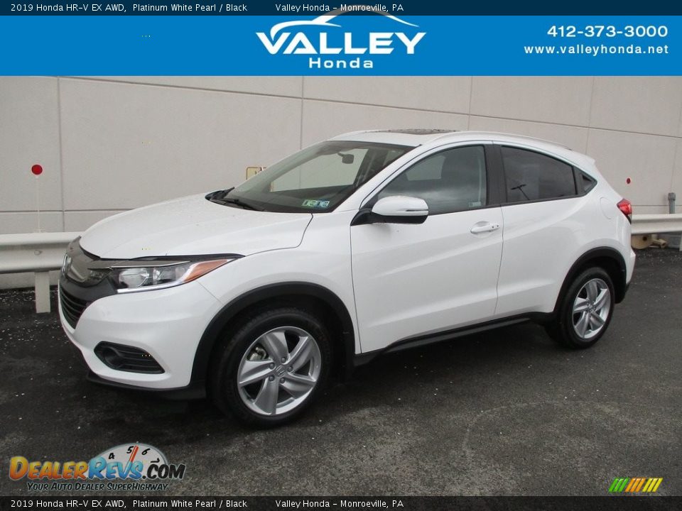 2019 Honda HR-V EX AWD Platinum White Pearl / Black Photo #1