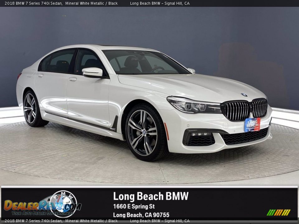 2018 BMW 7 Series 740i Sedan Mineral White Metallic / Black Photo #1