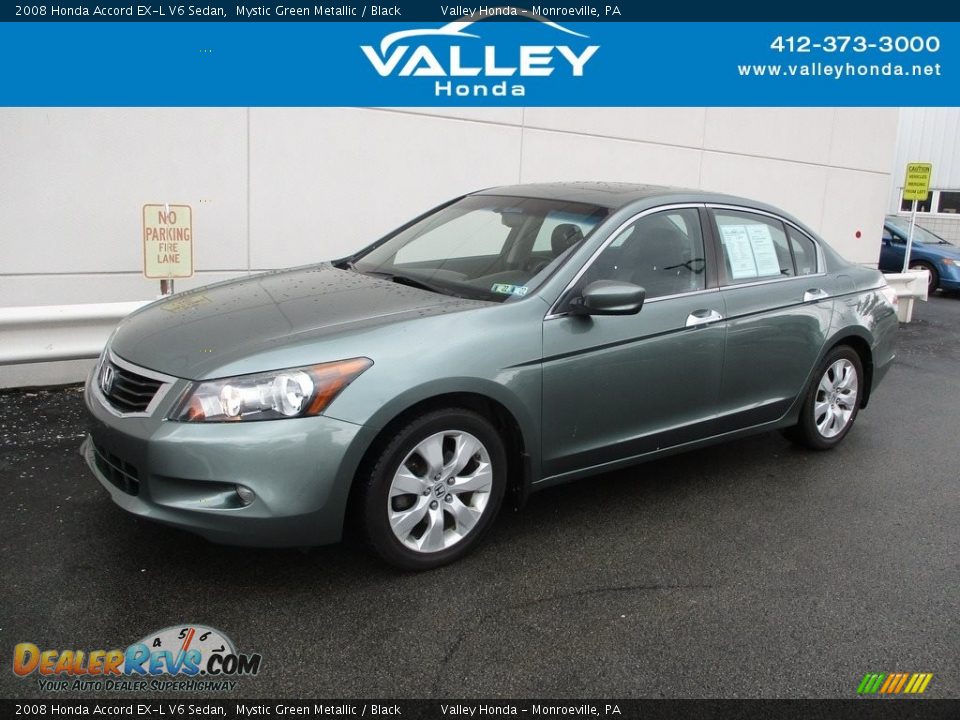 2008 Honda Accord EX-L V6 Sedan Mystic Green Metallic / Black Photo #1